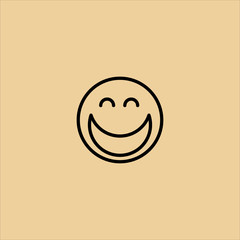 smile icon flat design
