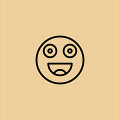 smile icon flat design