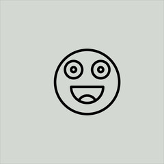 smile icon flat design