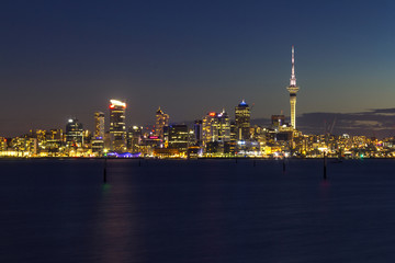 Fototapeta na wymiar Auckland Night View from Bayswater Auckland New Zealand