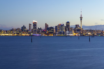 Auckland Night View from Bayswater Auckland New Zealand
