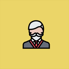 judge icon flat design