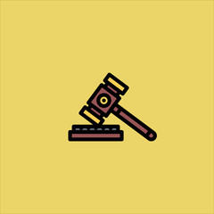 judge icon flat design
