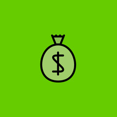 money icon fat design