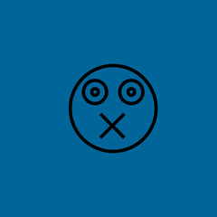 smile icon flat design