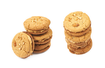 Peanut butter homemade cookie isolated