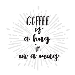 Calligraphy style Coffee shop promotion motivation. Graphic design lifestyle lettering. Sketch mug inspiration vector type. Quote coffee typography set. 