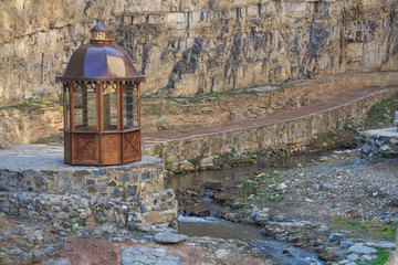 Pavilion on Kura river bank in Tbilisi, Georgia © greentellect