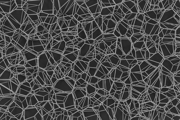 Abstract 3d voronoi lattice on black background