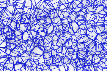 Abstract 3d voronoi lattice on white background