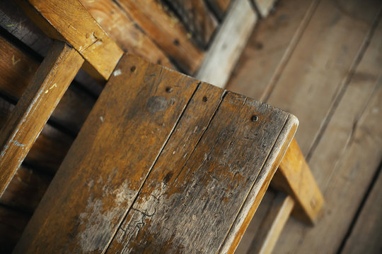 Wooden Bench on Wooden Floor