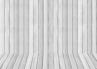 Fototapeta premium White old wood wall and floor