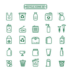 Recycling Icons set