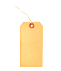 tag cardboard isolated on white background