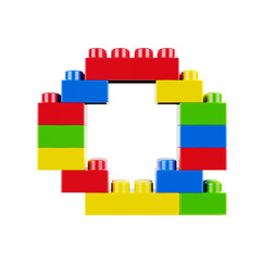 Obraz premium Q plastic font alphabet character