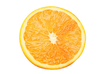 juicy orange isolated on white