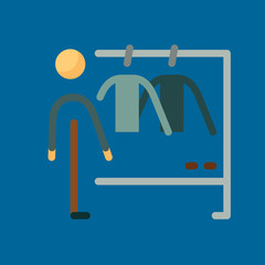 wardrobe icon flat design
