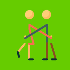 hug icon flat design