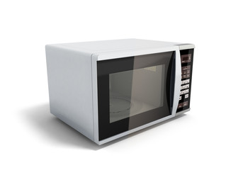 Microwave stove no shadow 3d illustration