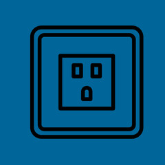 socket icon flat design