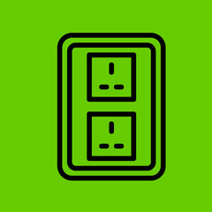 socket icon flat design