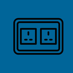 socket icon flat design