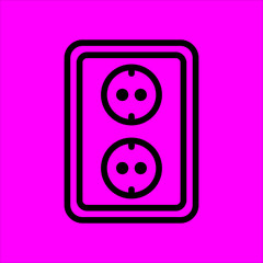 socket icon flat design