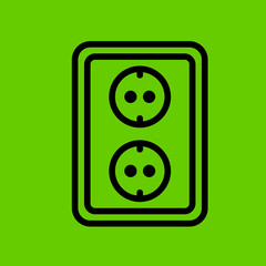 socket icon flat design