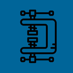 vise icon flat design