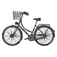 Vector Bicycle with Cart