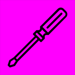 turn-screw icon flat design
