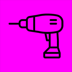 drill icon flat design