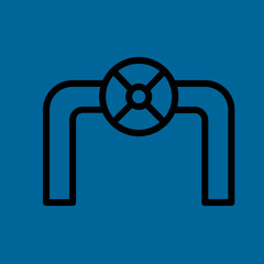 Obraz premium gas pipe icon flat design