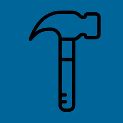 hammer icon flat design