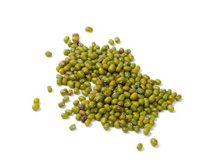 Mung beans isolated on white background
