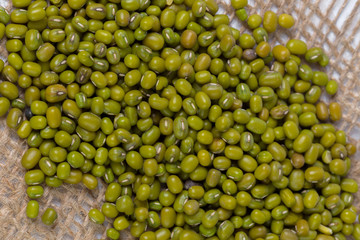 Mung beans isolated on white background