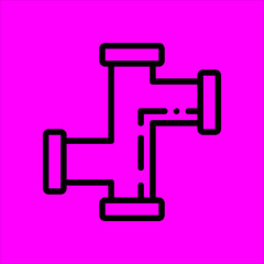 pipe icon flat design