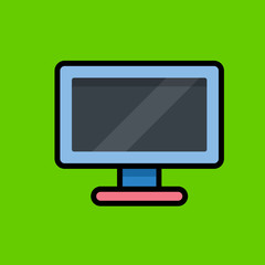 monitor icon flat design