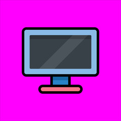 monitor icon flat design