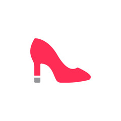 Womens Shoes icon vector, filled flat sign, solid colorful pictogram isolated on white. Symbol, logo illustration