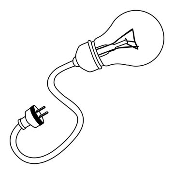 recommend clip art: bulb with power cable icon, vector illustration design image