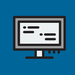 monitor icon flat design