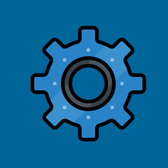 cjgwheel icon flat design