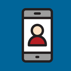 smartphone icon flat design