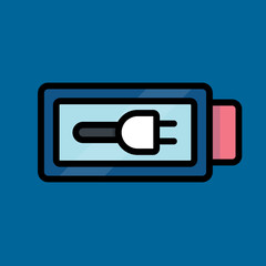 plug icon flat design