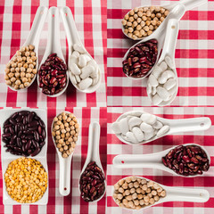 collage of beans