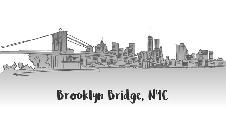 Brooklyn Bridge Manhattan Skyline Landmark