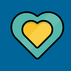 heart icon flat design