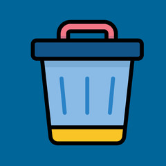 garbage icon flat design