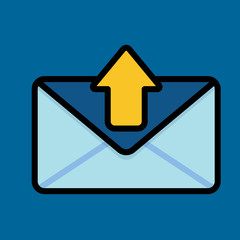 send message icon flat design